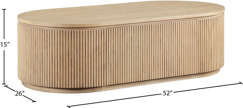 Moana Solid Wood Storage Coffee Table in Natural - 99085Oak-CT