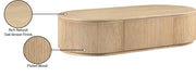 Moana Solid Wood Storage Coffee Table in Natural - 99086Oak-CT