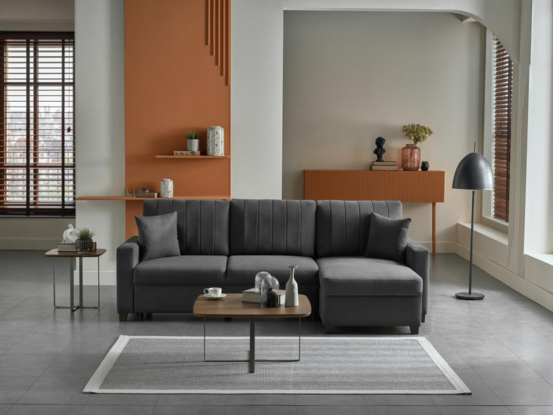Mocca S Sectional (Zigana Gray) - 20MCS5K00400004