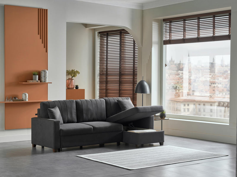 Mocca S Sectional (Zigana Gray) - 20MCS5K00400004