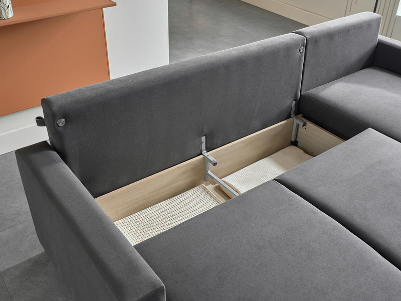 Mocca S Sectional (Zigana Gray) - 20MCS5K00400004