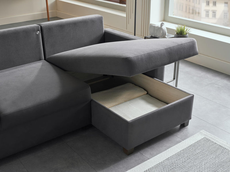Mocca S Sectional (Zigana Gray) - 20MCS5K00400004