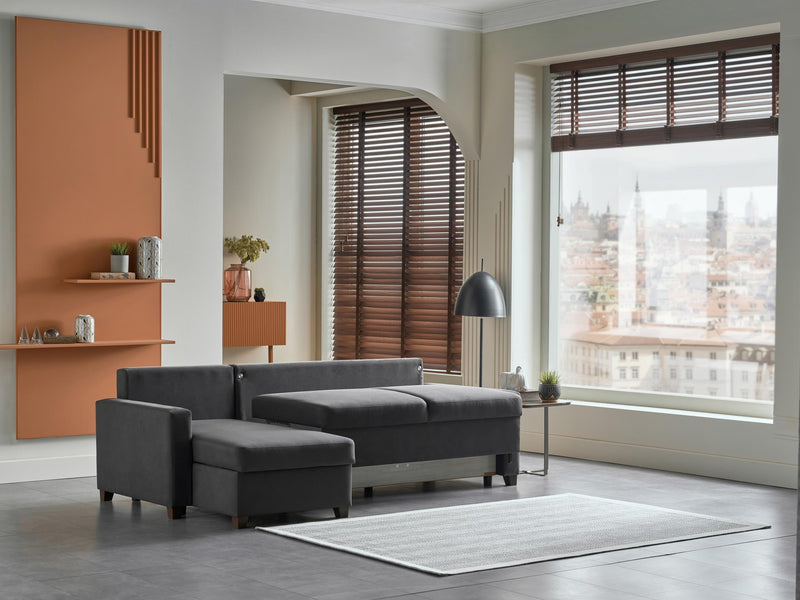 Mocca S Sectional (Zigana Gray) - 20MCS5K00400004