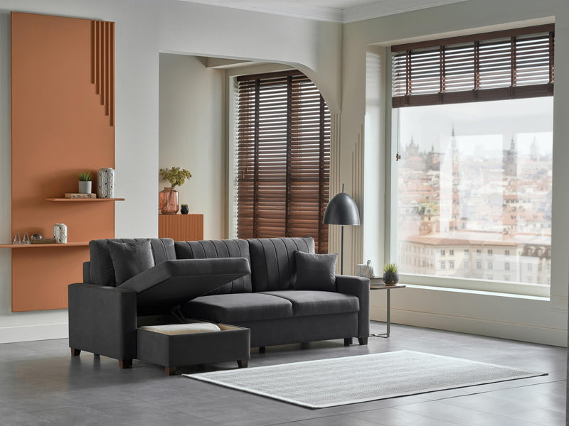 Mocca S Sectional (Zigana Gray) - 20MCS5K00400004