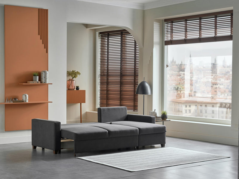 Mocca S Sectional (Zigana Gray) - 20MCS5K00400004