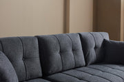 Mocca Dupont Anthracite Storage Sleeper Sectional from Bellona - Luna Furniture