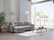Mocca Sectional (Dupont Gray) 3 Pieces - Gate FurnitureSleeper Sectional