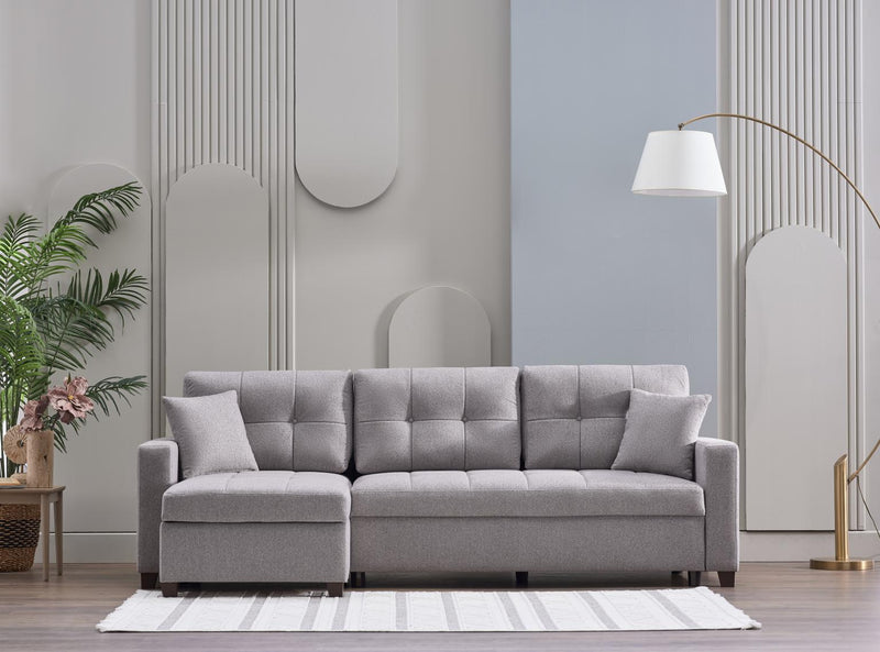 Mocca  Sectional Extra Chaise Part (Dupont Gray) 1 Piece - 11MOC7G0P10300002