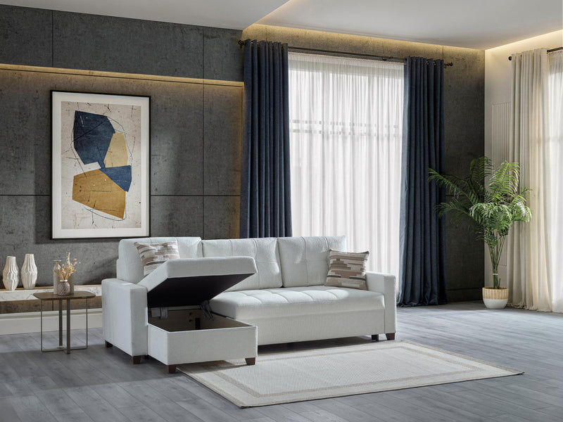 Mocca Sectional (Niva White) - 20MOC5K00300005
