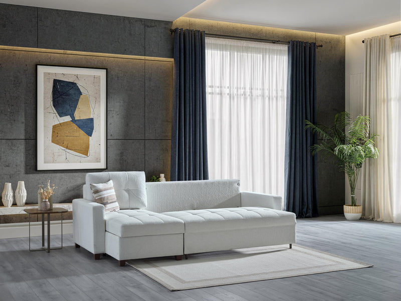 Mocca Sectional (Niva White) - 20MOC5K00300005