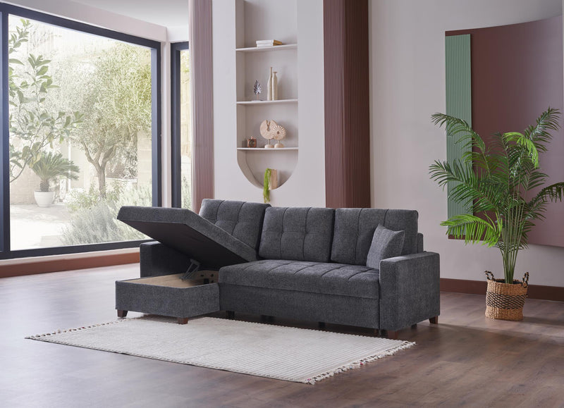 Mocca Sectional (Selma Gray)  3 Pieces - 11MOC5K0P20300002