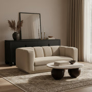 Modari 70.25" Fabric Upholstered Loveseat in Beige - 143Beige-L