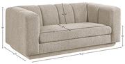 Modari 70.25" Fabric Upholstered Loveseat in Beige - 143Beige-L