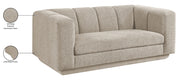 Modari 70.25" Fabric Upholstered Loveseat in Beige - 143Beige-L