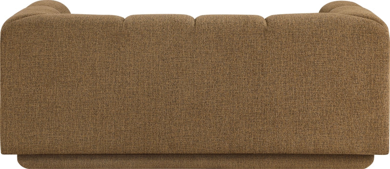 Modari 70.25" Fabric Upholstered Loveseat in Brown - 143Brown-L
