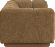 Modari 70.25" Fabric Upholstered Loveseat in Brown - 143Brown-L
