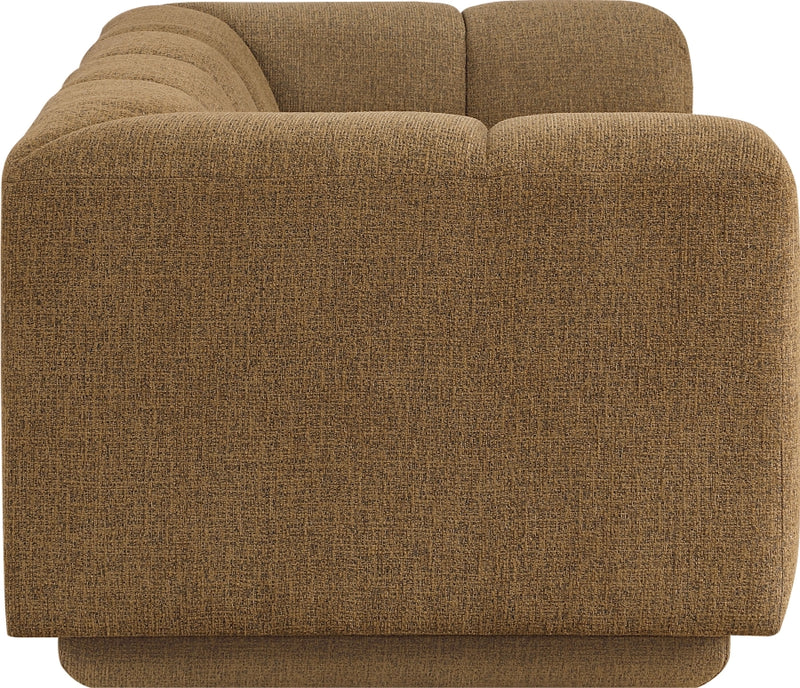 Modari 70.25" Fabric Upholstered Loveseat in Brown - 143Brown-L