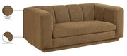 Modari 70.25" Fabric Upholstered Loveseat in Brown - 143Brown-L