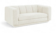 Modari 70.25" Fabric Upholstered Loveseat in Cream - 143Cream-L