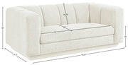 Modari 70.25" Fabric Upholstered Loveseat in Cream - 143Cream-L