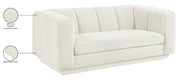 Modari 70.25" Fabric Upholstered Loveseat in Cream - 143Cream-L