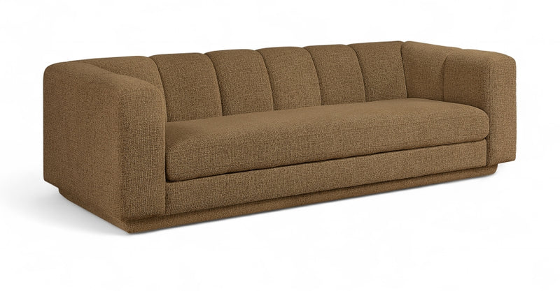 Modari 95" Fabric Upholstered Sofa in Brown - 143Brown-S