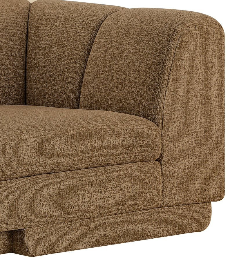 Modari 95" Fabric Upholstered Sofa in Brown - 143Brown-S