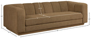 Modari 95" Fabric Upholstered Sofa in Brown - 143Brown-S