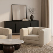 Modari Fabric Upholstered Chair in Beige - 143Beige-C