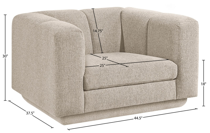 Modari Fabric Upholstered Chair in Beige - 143Beige-C