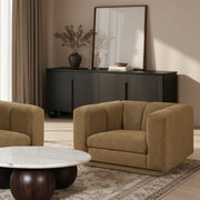 Modari Fabric Upholstered Chair in Brown - 143Brown-C