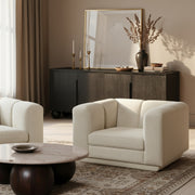 Modari Fabric Upholstered Chair in Cream - 143Cream-C