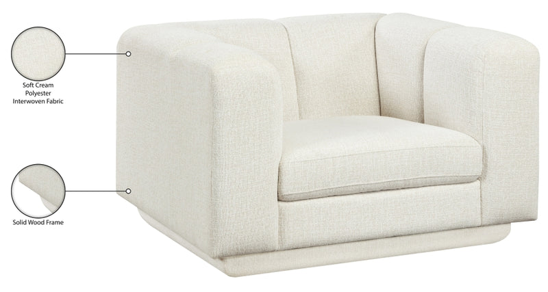 Modari Fabric Upholstered Chair in Cream - 143Cream-C