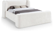 Modena Chenille Fabric Upholstered Full Bed in Cream - ModenaCream-F