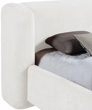 Modena Chenille Fabric Upholstered Full Bed in Cream - ModenaCream-F