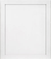 Modernist Wood Veneer And Stainless Steel Base Mirror in White - 801White-M
