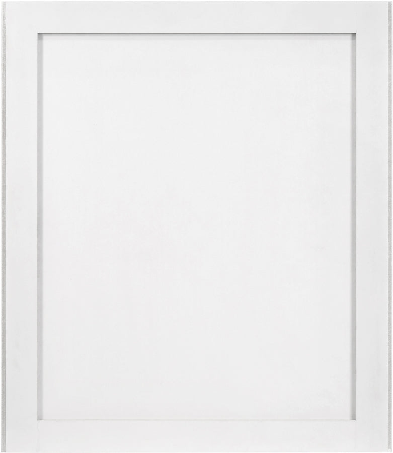 Modernist Wood Veneer Framed Mirror in White - 802White-M