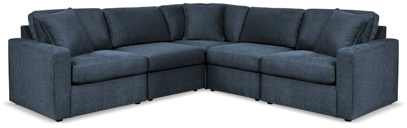 Modmax 5-Piece Sectional with Ottoman in Ink - PKG020658