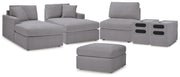 Modmax Granite 5-Piece Sectional and Ottoman - 92104U24
