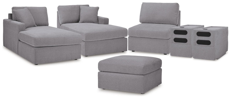 Modmax Granite 5-Piece Sectional and Ottoman - 92104U24