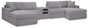 Modmax Granite 5 Piece Sectional with Audio Console - 92104S70