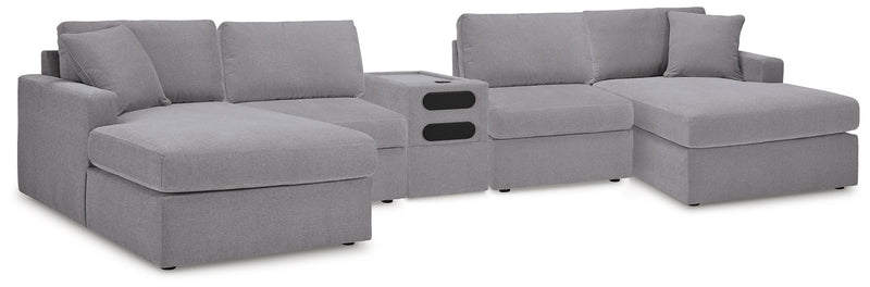 Modmax Granite 5 Piece Sectional with Audio Console - 92104S70