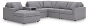 Modmax Granite 6-Piece Sectional with Audio System and Chaise - 92104S50