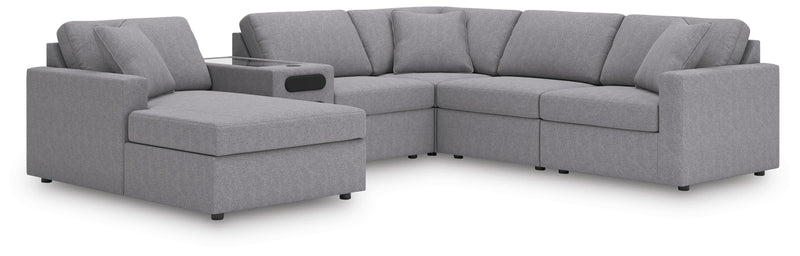 Modmax Granite 6-Piece Sectional with Audio System and Chaise - 92104S50
