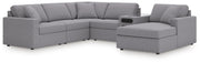 Modmax Granite 6-Piece Sectional with Audio System and Chaise - 92104S51