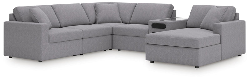 Modmax Granite 6-Piece Sectional with Audio System and Chaise - 92104S51