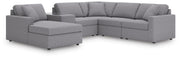 Modmax Granite 6-Piece Sectional with Chaise - 92104S52
