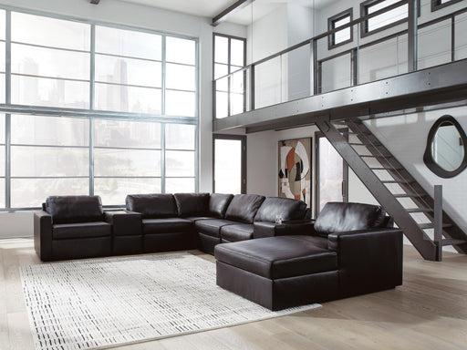 Modmax II Black 8-Piece Sectional with Chaise and Storage Consoles - 74305S42