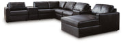 Modmax II Black 8-Piece Sectional with Chaise and Storage Consoles - 74305S42