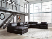 Modmax II Black 8-Piece Sectional with Chaise and Storage Consoles - 74305S43